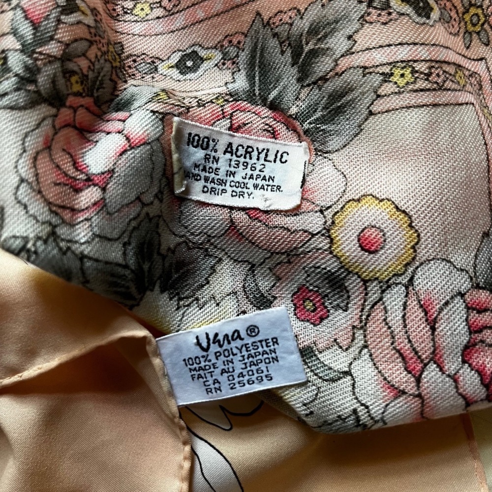 Vintage Floral Scarf Bundle Lot Vera Pastel Cottagecore Romantic 4 Pc - Picture 7 of 7